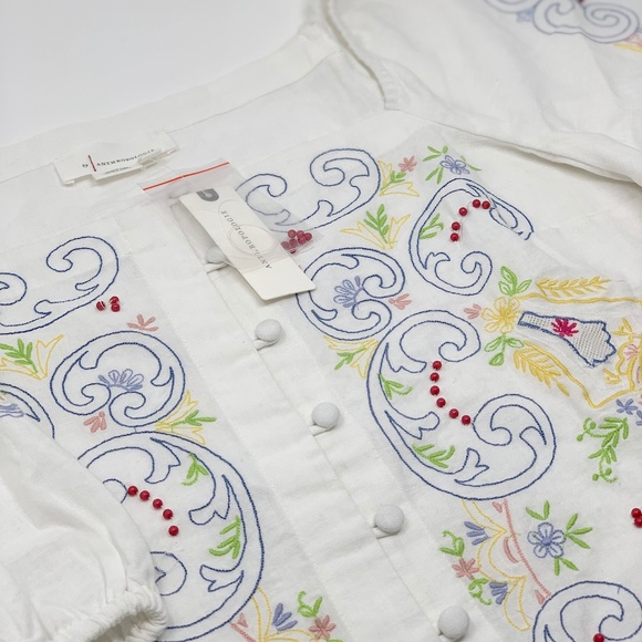 ANTHROPOLOGIE | Lightweight Paisley Embellished Blouse | NWT - Picture 5 of 7